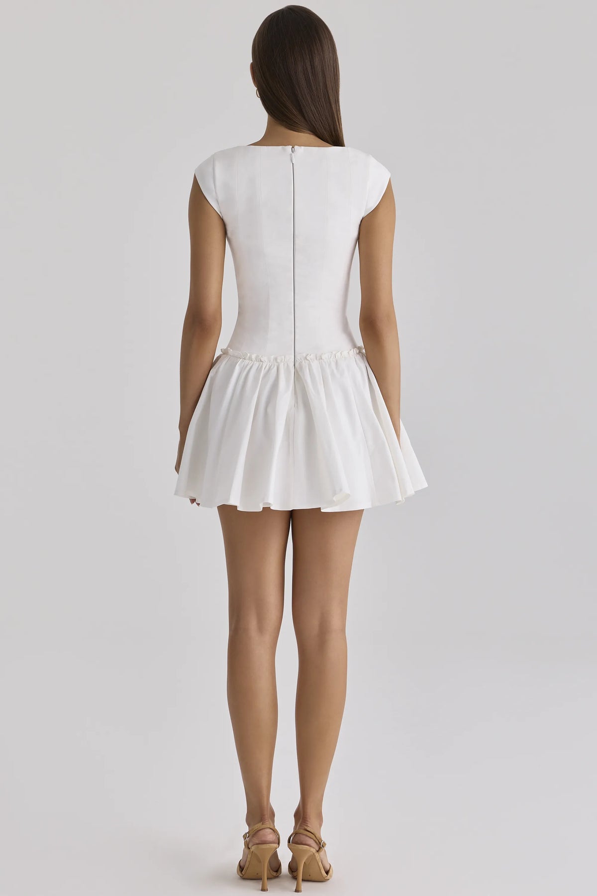 Kaia White Cotton Mini Dress
