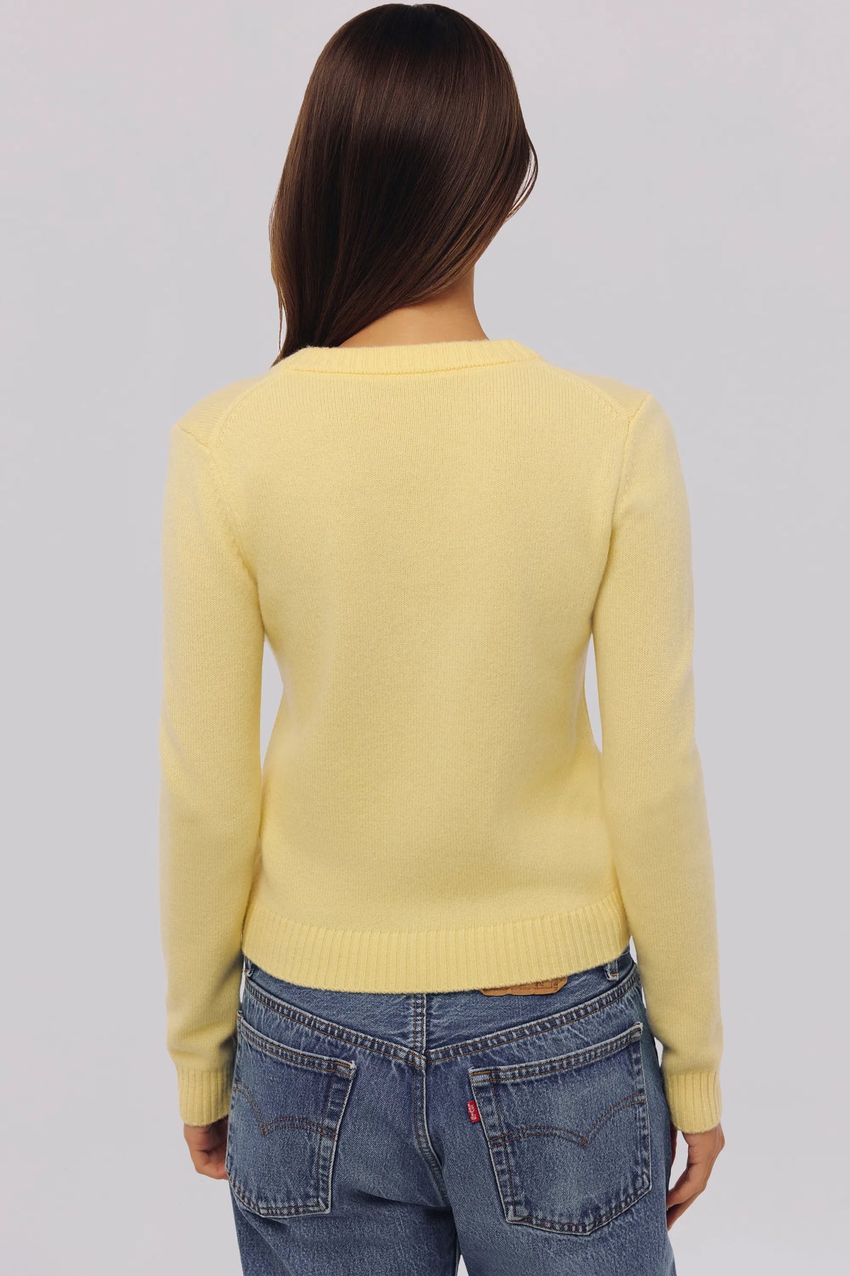 Poppie Lemon Wool + Cashmere Floral Embroidered Cardigan