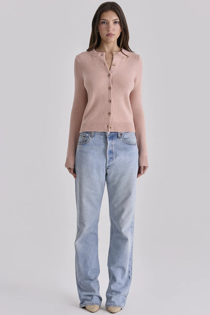 Signature Peach Cashmere + Merino Wool Cardigan