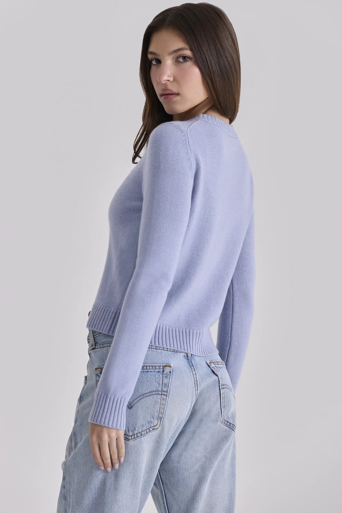 Signature Bluebell Cashmere + Merino Wool Cardigan