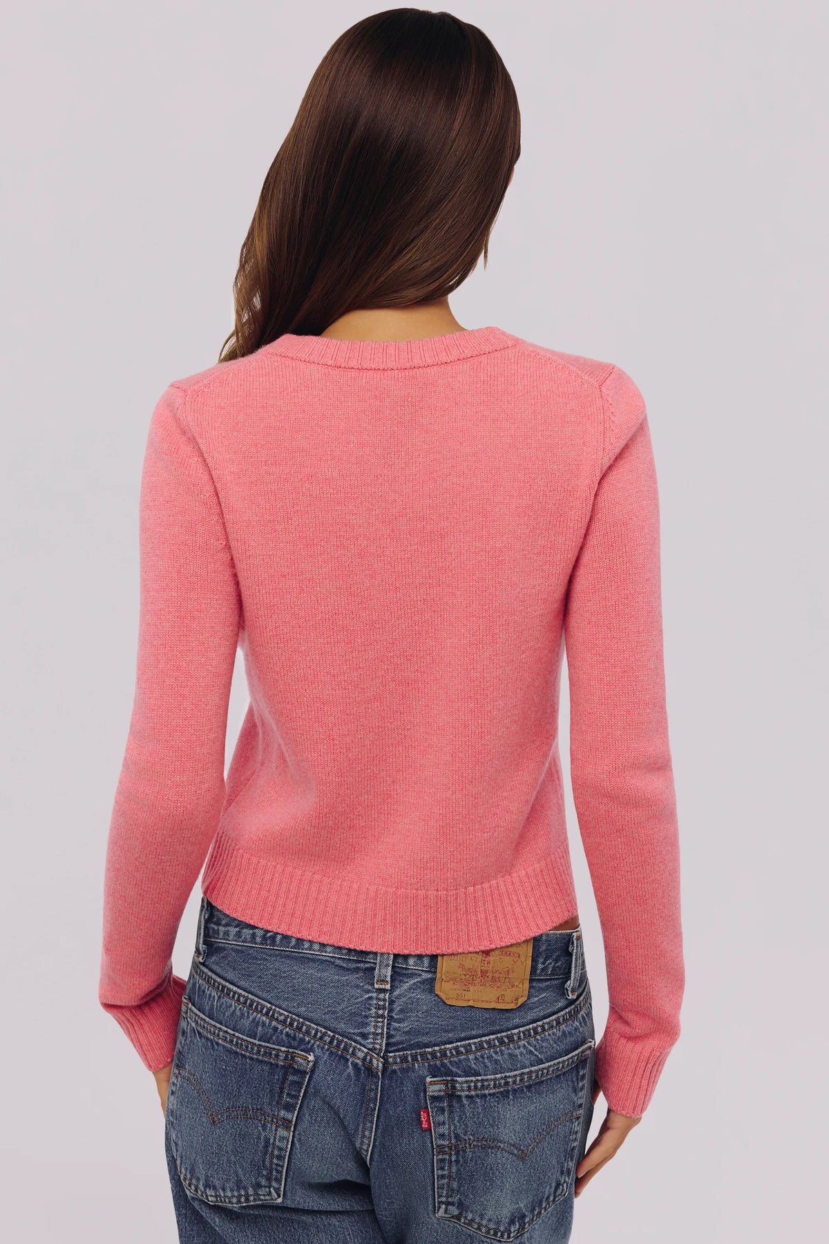 Signature Raspberry Cashmere + Merino Wool Cardigan