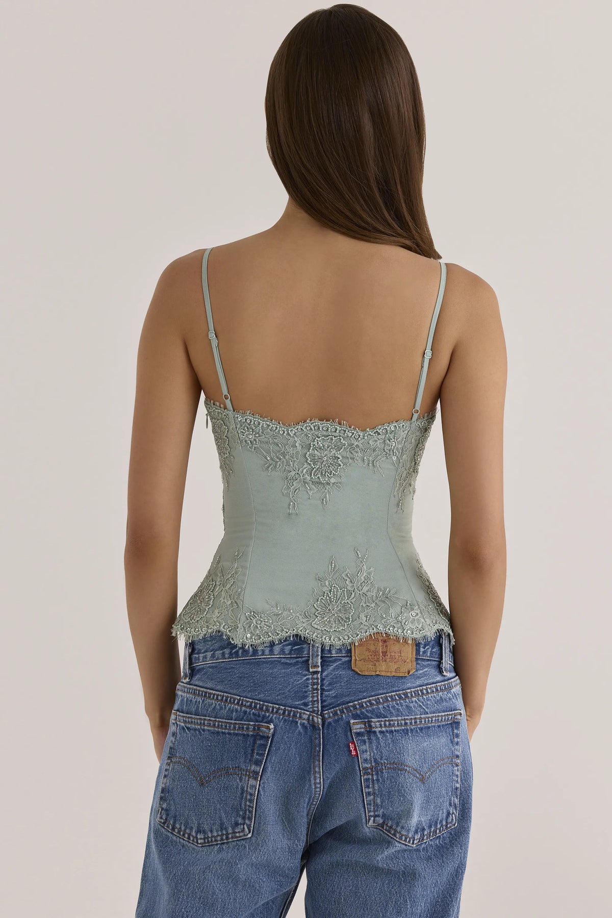 Soraya Jade Custom Hand Beaded Embellished Top - Limited Edition