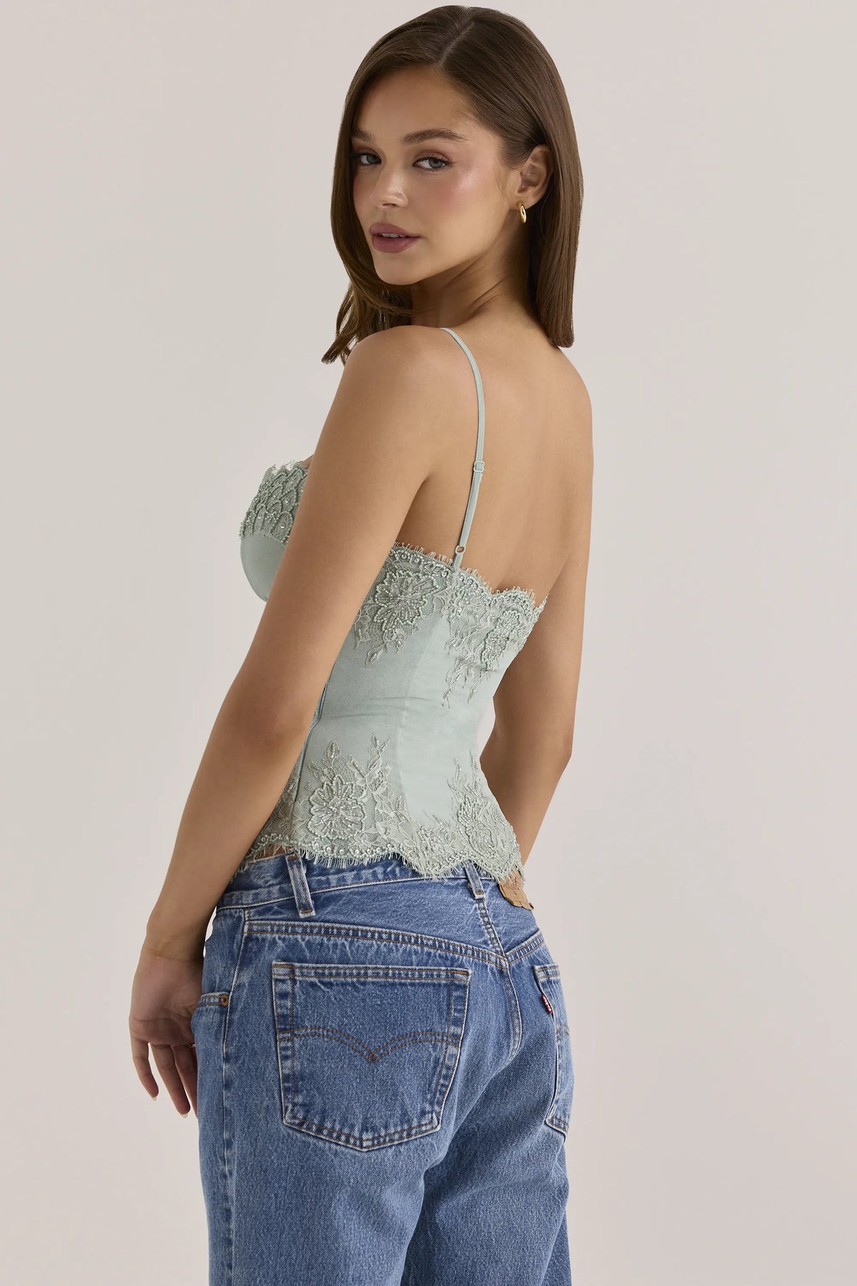 Soraya Jade Custom Hand Beaded Embellished Top - Limited Edition