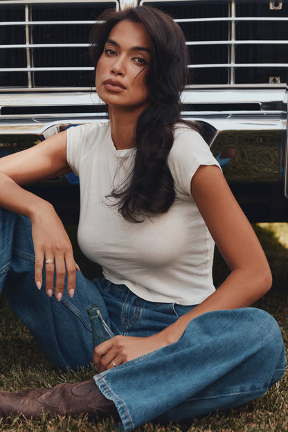 The Boyfriend Medium Wash Low-Rise Baggy Jeans