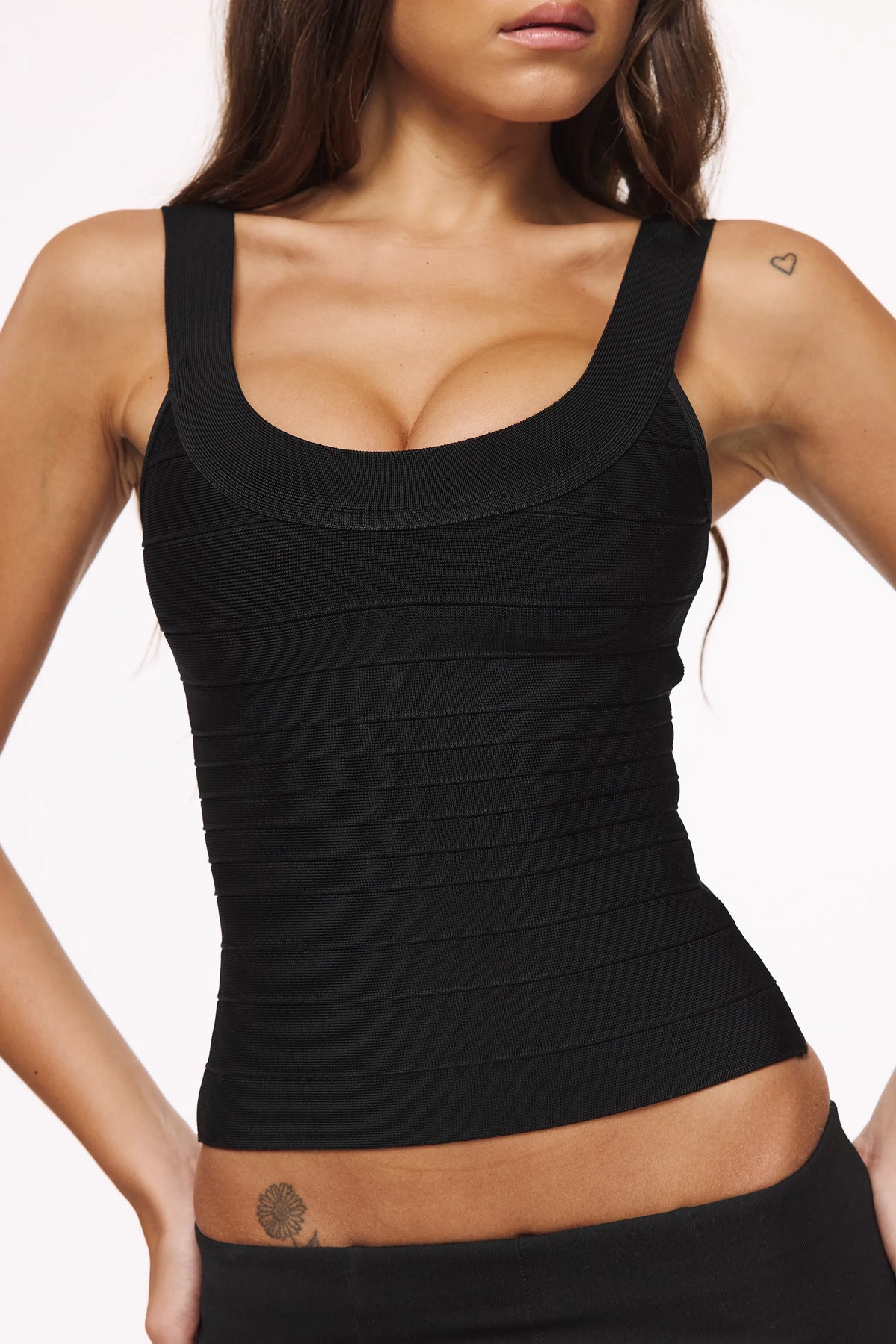 The OG Black Scoop Neck Bandage Top