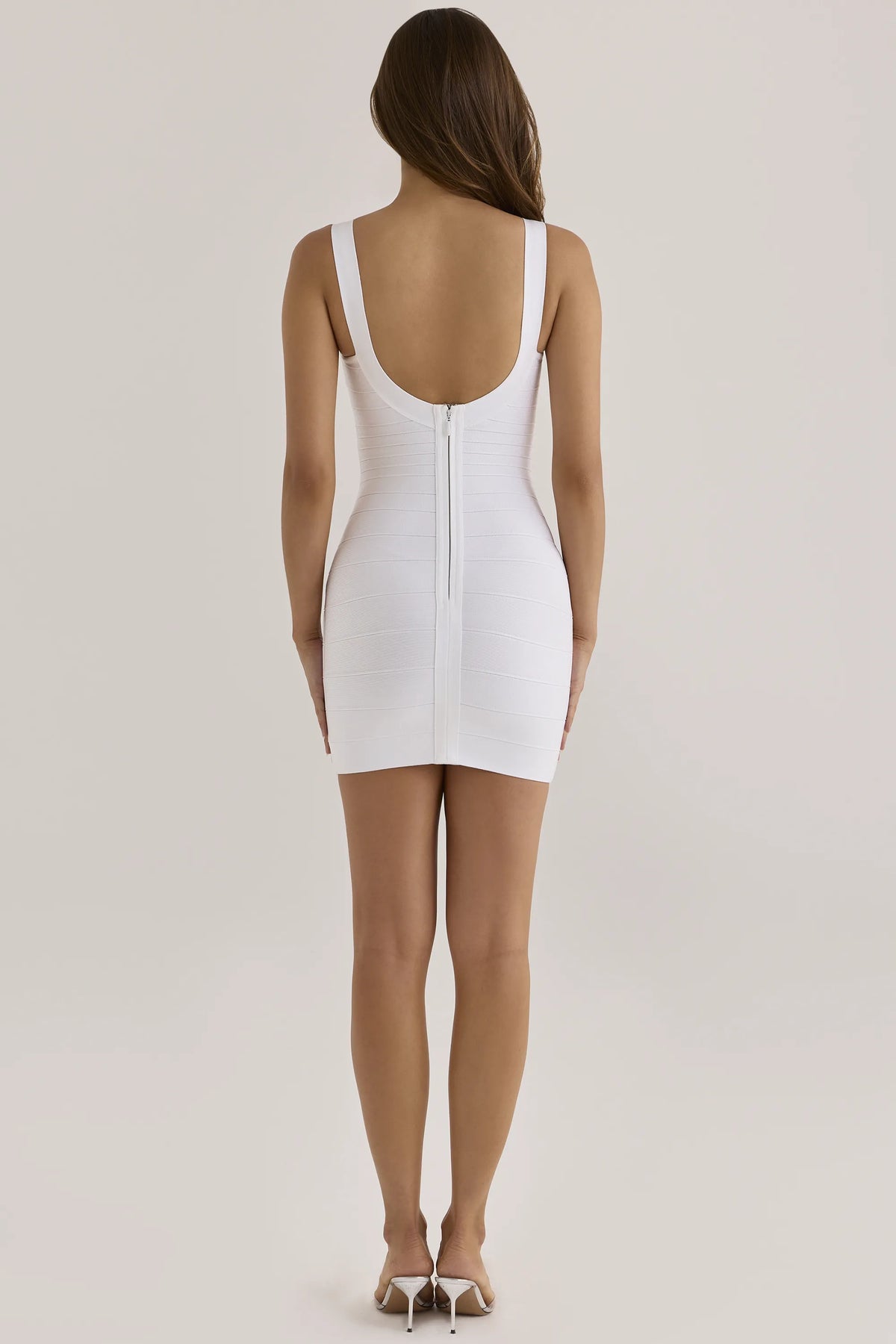 The OG True White Scoop Neck Bandage Mini Dress