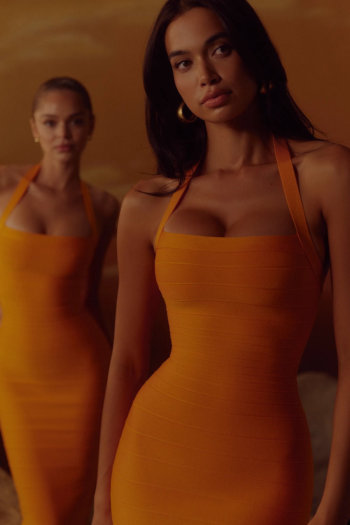 The Silhouette Mango Halter Neck Bandage Mini Dress