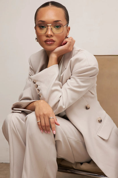 Hudson Beige Hourglass Blazer