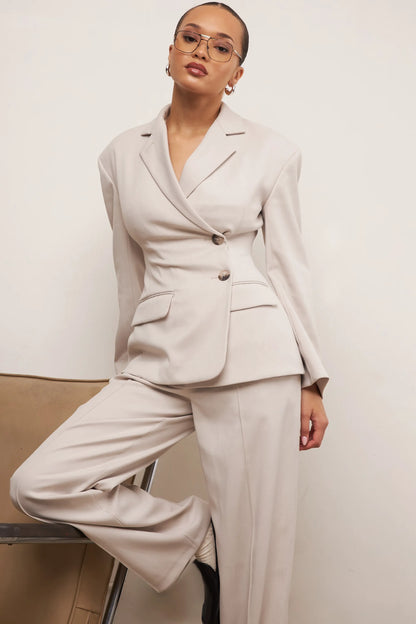Hudson Beige Hourglass Blazer