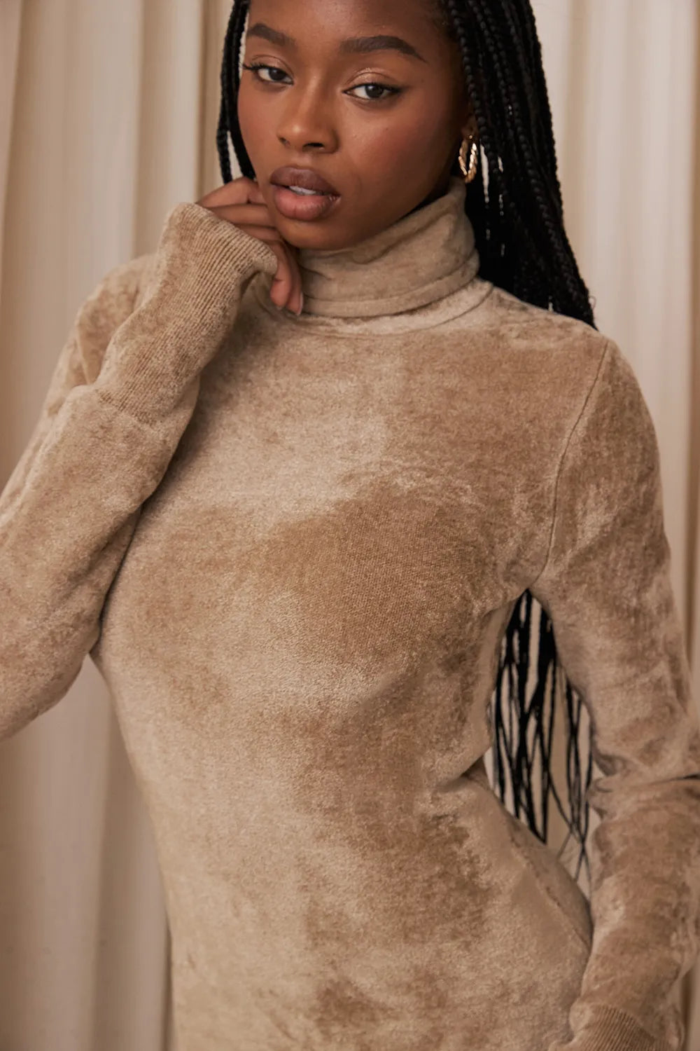 Taya Fawn Chenille Mini Dress