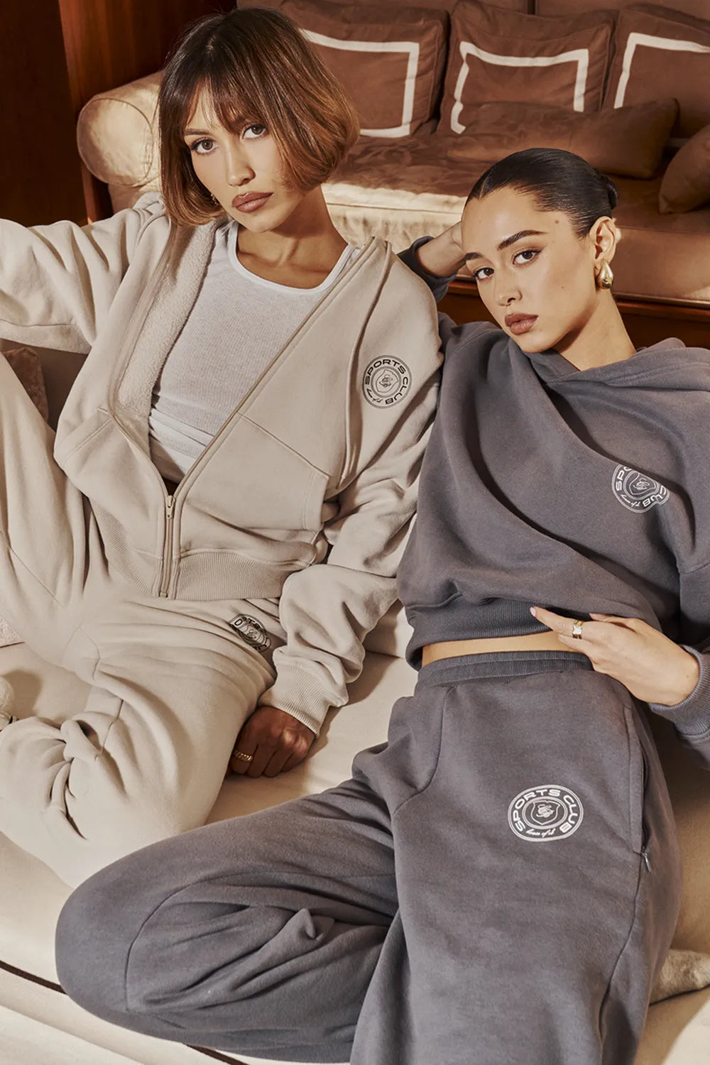 Muse Slate Cotton Fleece-Back Hoodie