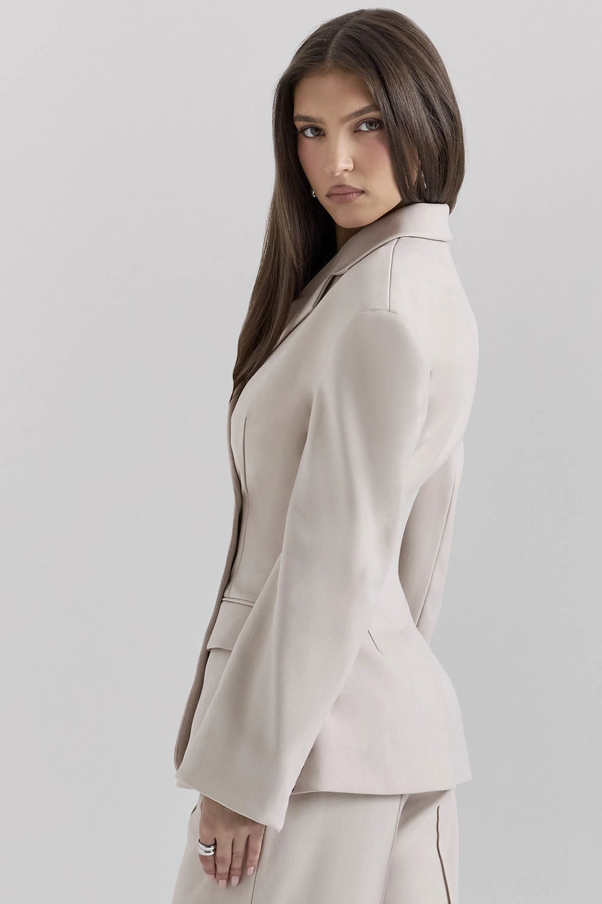 Hudson Beige Hourglass Blazer