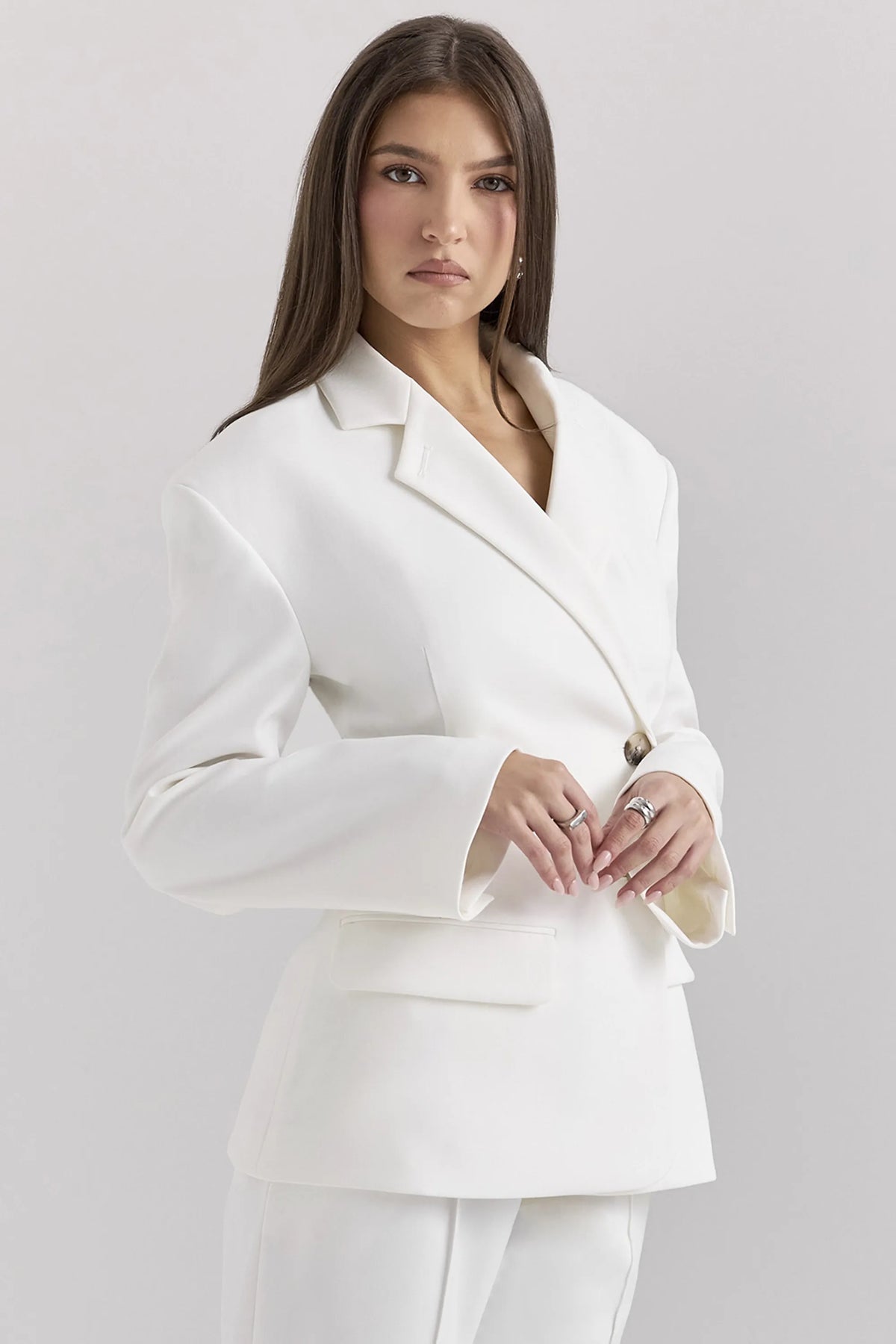 Hudson White Hourglass Blazer