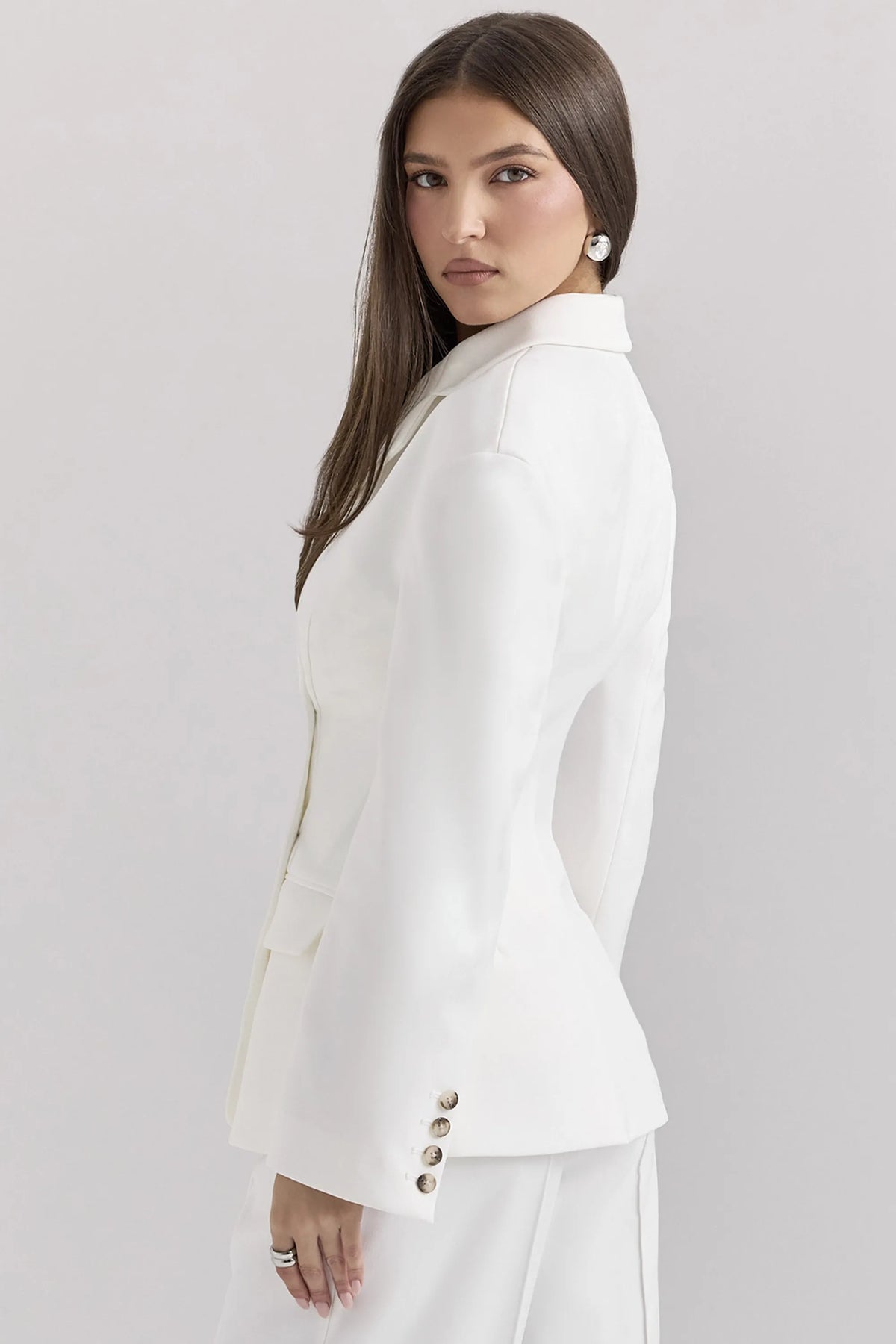 Hudson White Hourglass Blazer