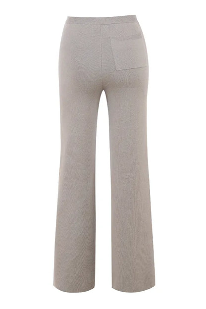 Hunter Grey Cashmere Straight Leg Trousers