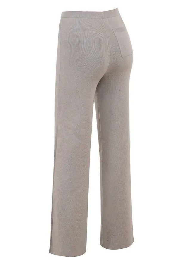 Hunter Grey Cashmere Straight Leg Trousers