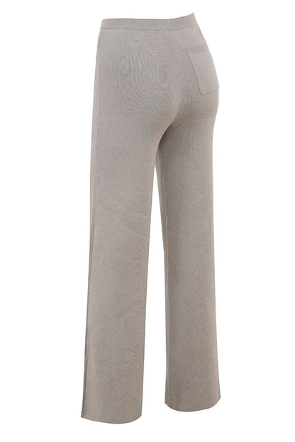 Hunter Grey Cashmere Straight Leg Trousers