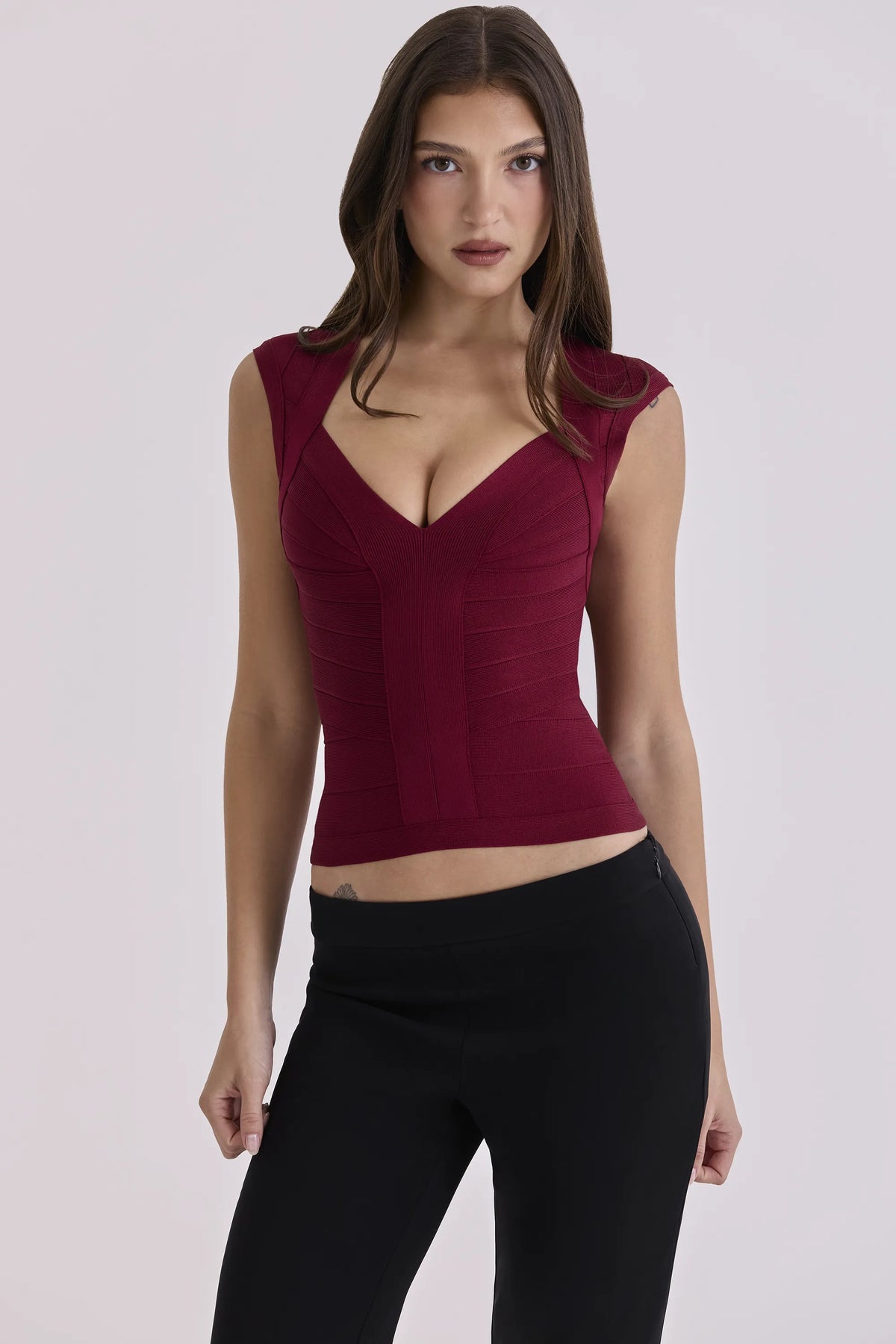 The Icon Wine Bandage Top