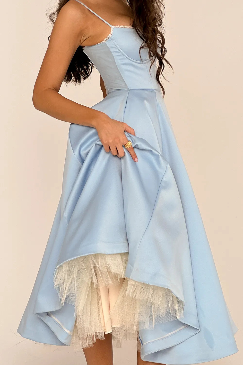 Mademoiselle Cinderella Blue Tulle Midi Dress
