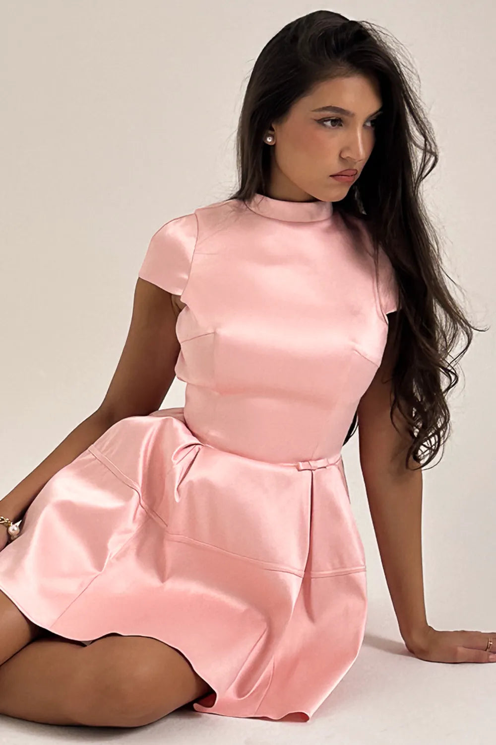 Saida Parisian Pink Backless Mini Dress