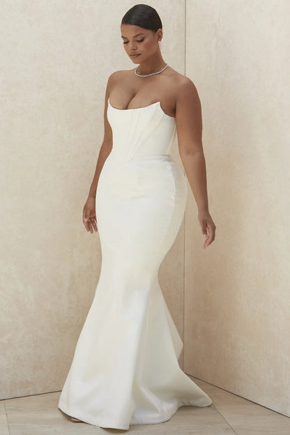 Ines Ivory Strapless Corset Bridal Gown - Limited Edition