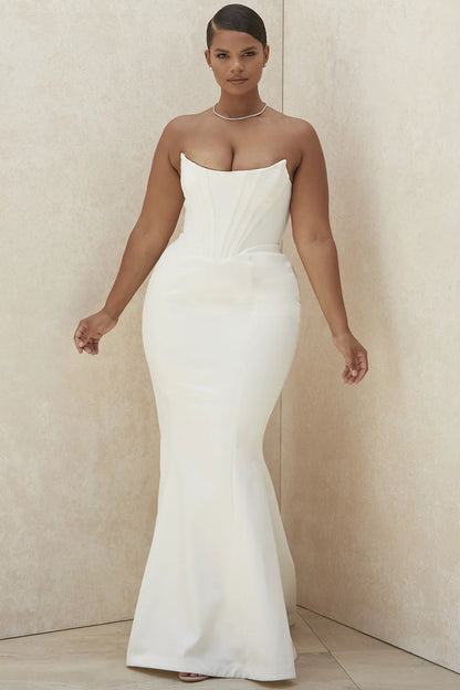 Ines Ivory Strapless Corset Bridal Gown - Limited Edition