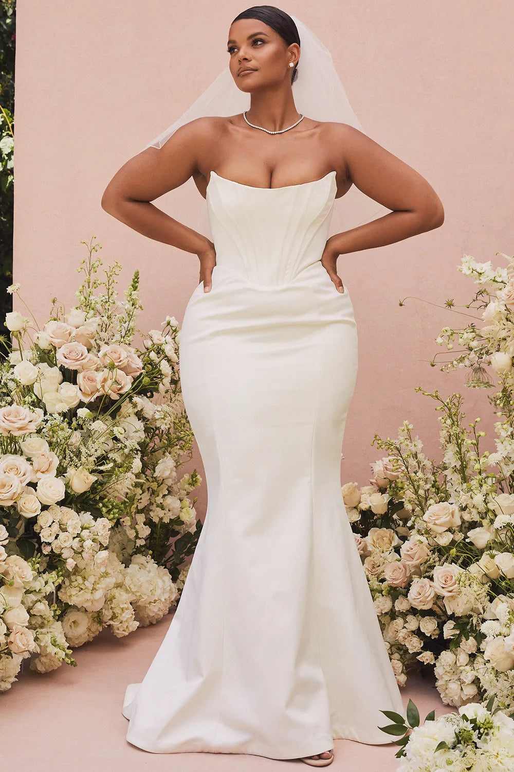 Ines Ivory Strapless Corset Bridal Gown - Limited Edition