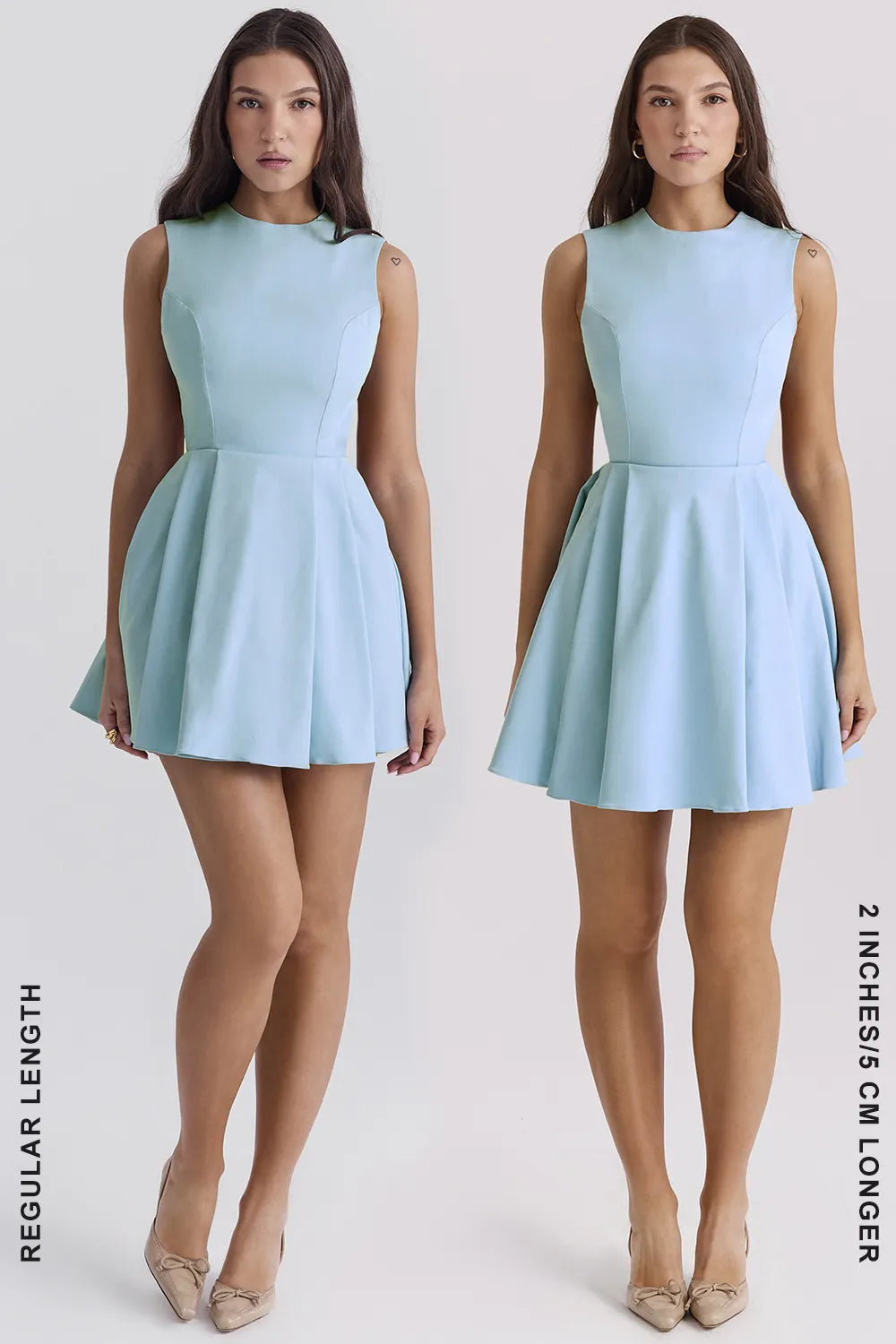 Ingrid Tuscan Blue Twill Mini Dress