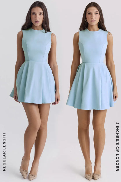 Ingrid Tuscan Blue Twill Mini Dress