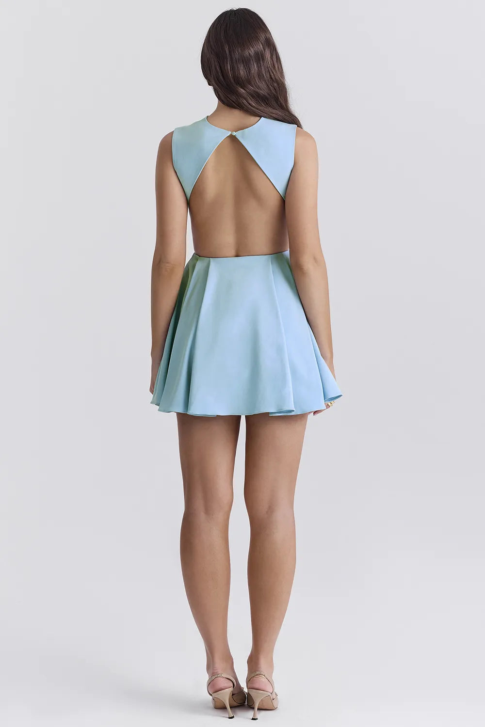 Ingrid Tuscan Blue Twill Mini Dress