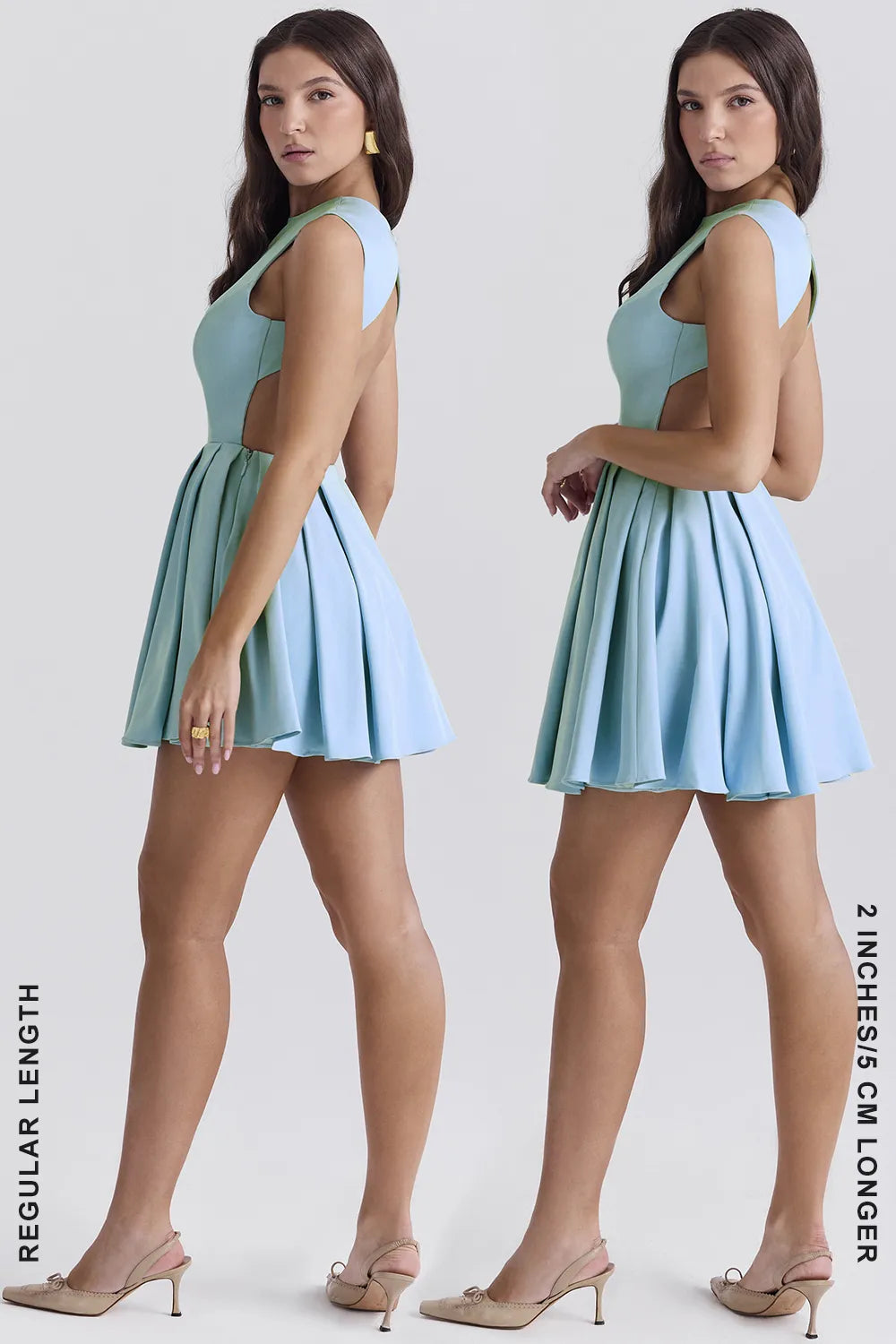 Ingrid Tuscan Blue Twill Mini Dress