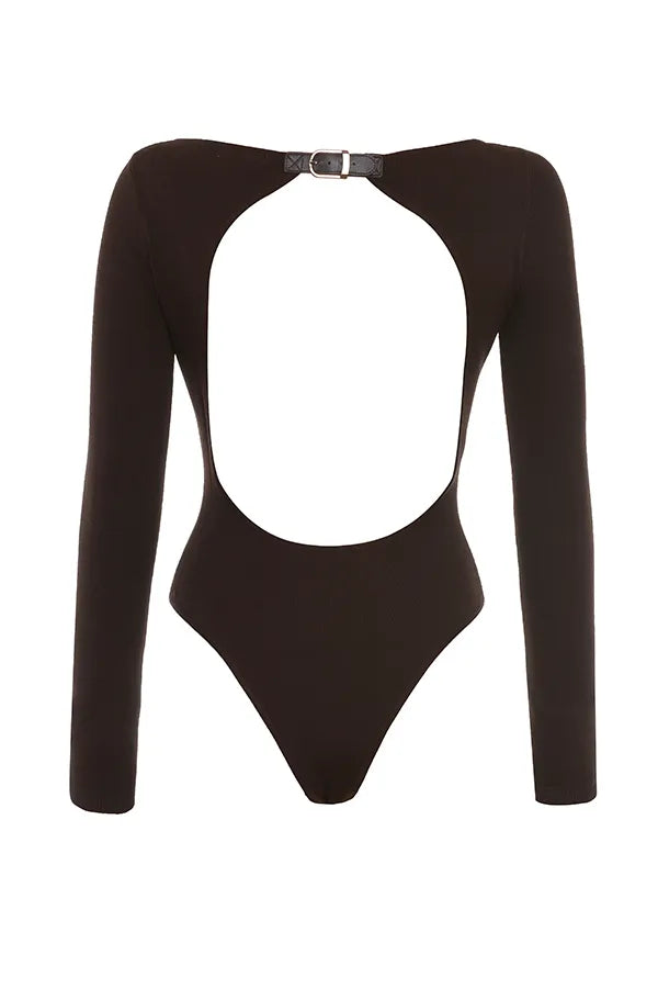 Inoe Espresso Open Back Bodysuit