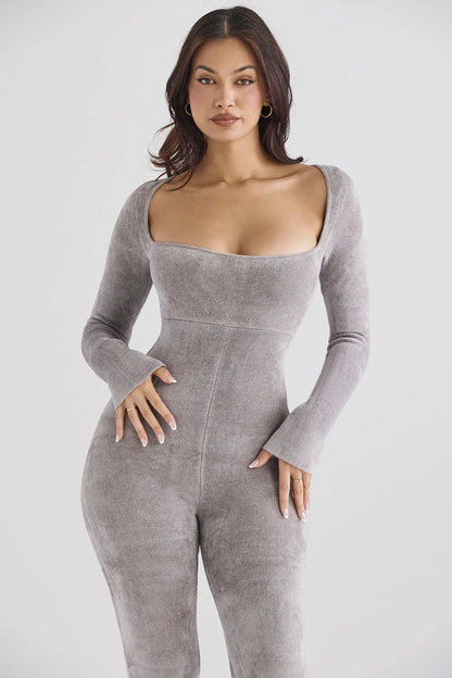 Isis Mink Heavy Chenille Loungewear Jumpsuit