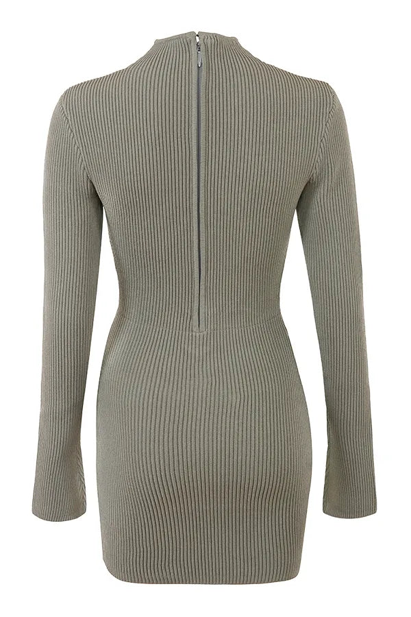 Jada Artichoke Knit Lace Up Dress