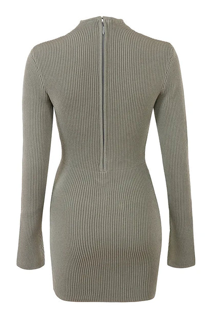 Jada Artichoke Knit Lace Up Dress