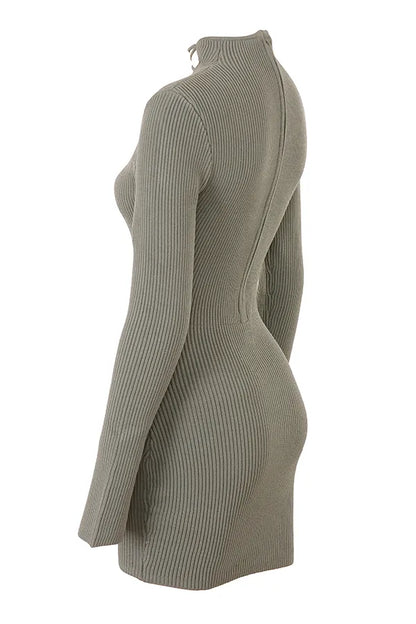 Jada Artichoke Knit Lace Up Dress