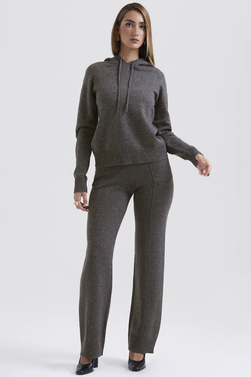 Jionni Charcoal Cashmere Blend Hoodie