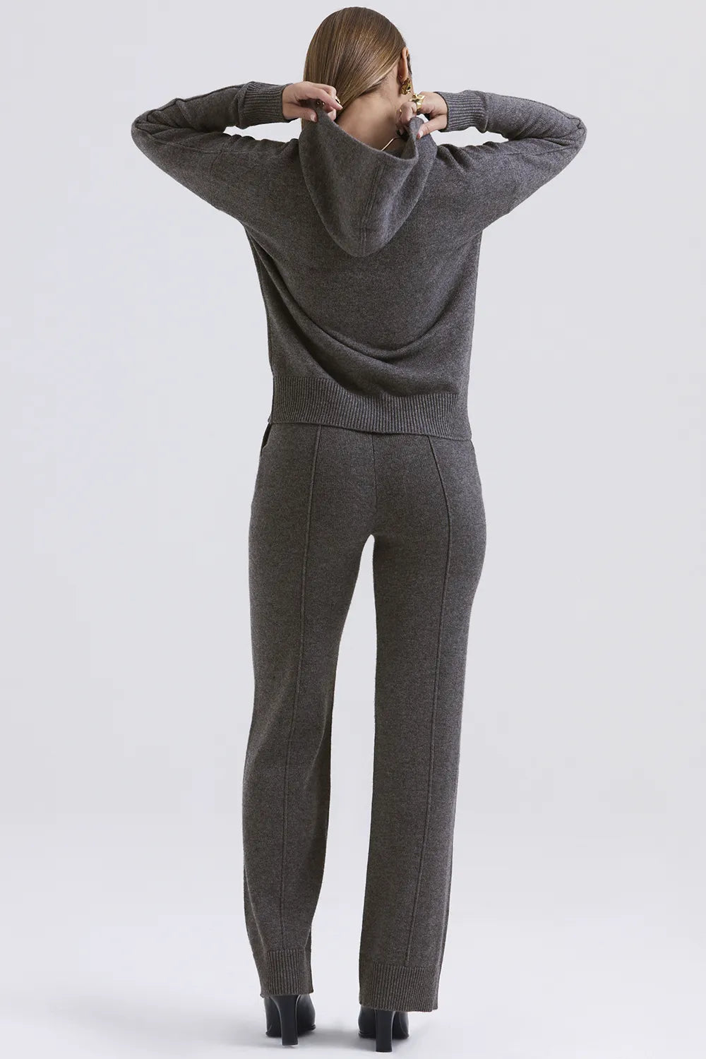 Jionni Charcoal Cashmere Blend Hoodie