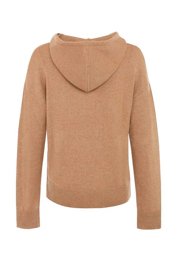 Jionni Camel Cashmere Blend Hoodie