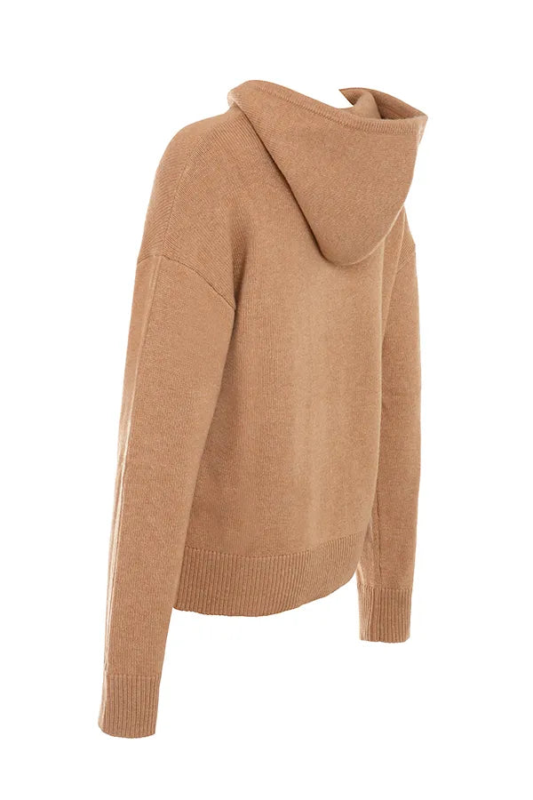 Jionni Camel Cashmere Blend Hoodie