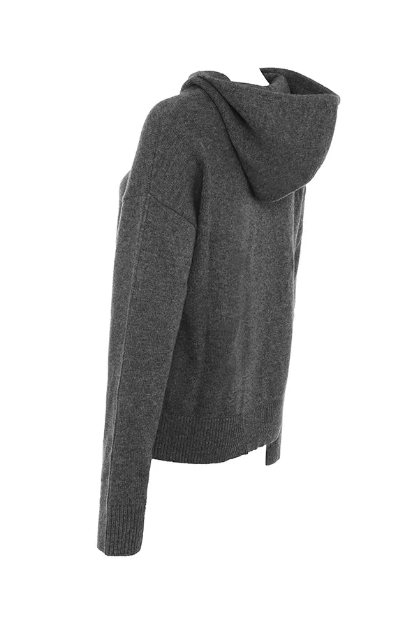 Jionni Charcoal Cashmere Blend Hoodie
