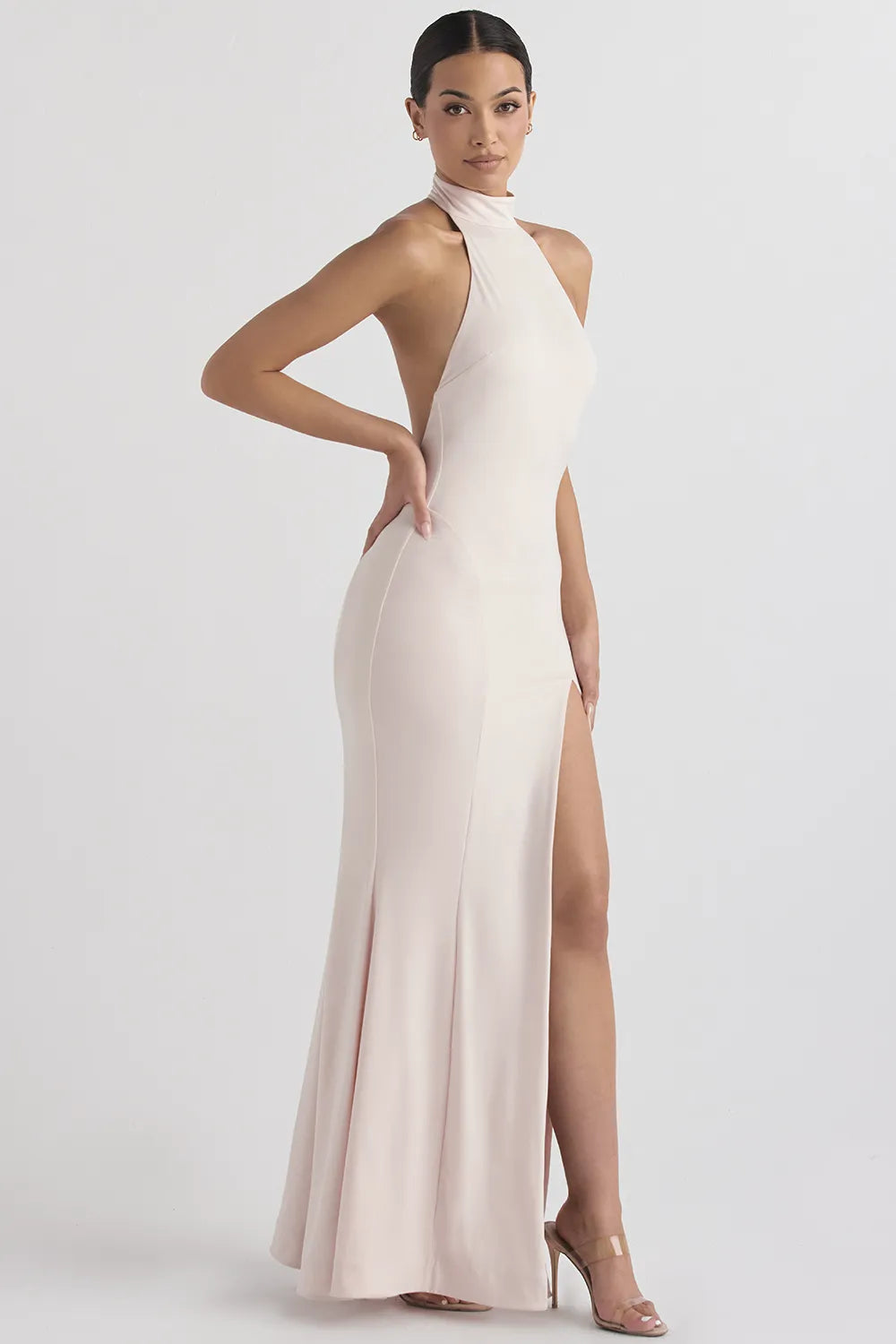 Juliette Blush Halter Gown