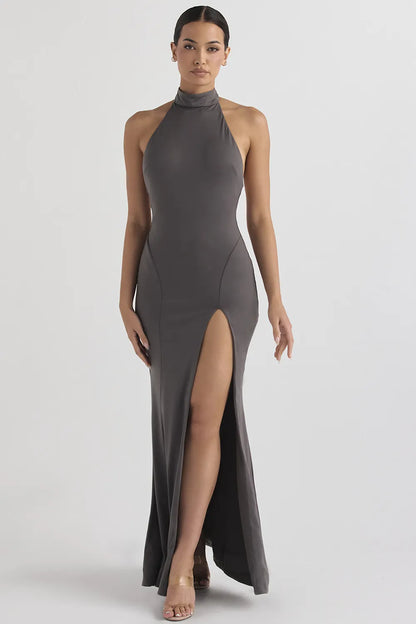 Juliette Shadow Halter Gown