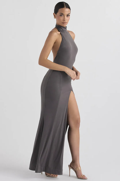 Juliette Shadow Halter Gown