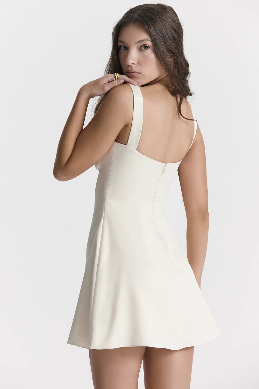 Kara Vintage Cream Mini Dress