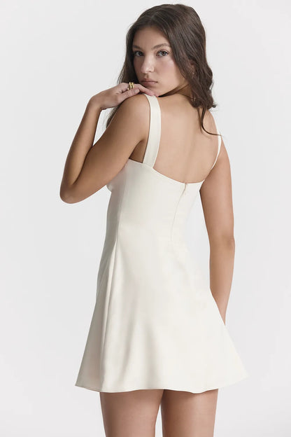 Kara Vintage Cream Mini Dress