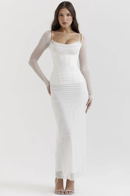 Katarina White Maxi Dress