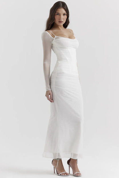 Katarina White Maxi Dress