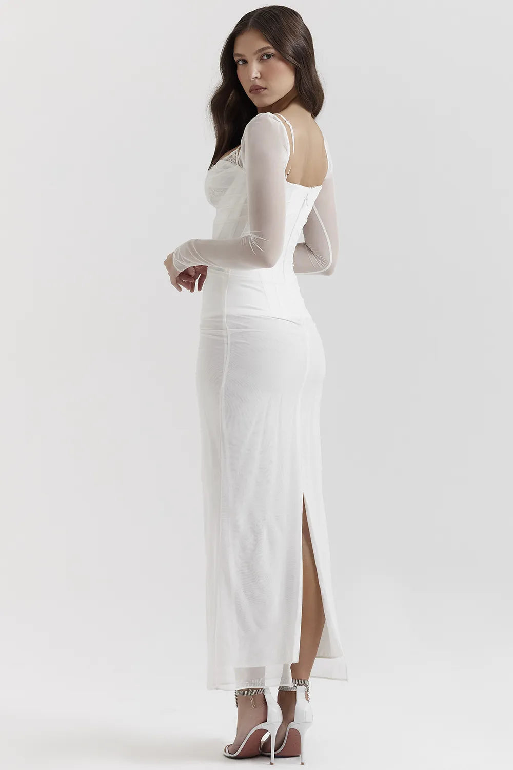 Katarina White Maxi Dress