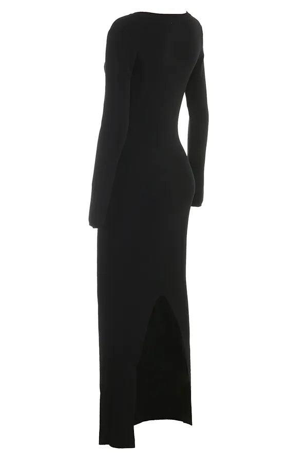 Keeya Black Knit Maxi Dress